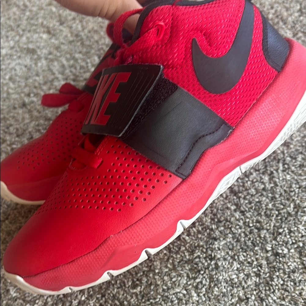 Team Hustle Nike Red and Black Slip-On Sneakers - Picture 4 of 7